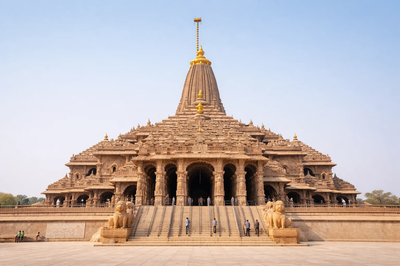 The grand Ram Janmabhoomi temple complex in Ayodhya