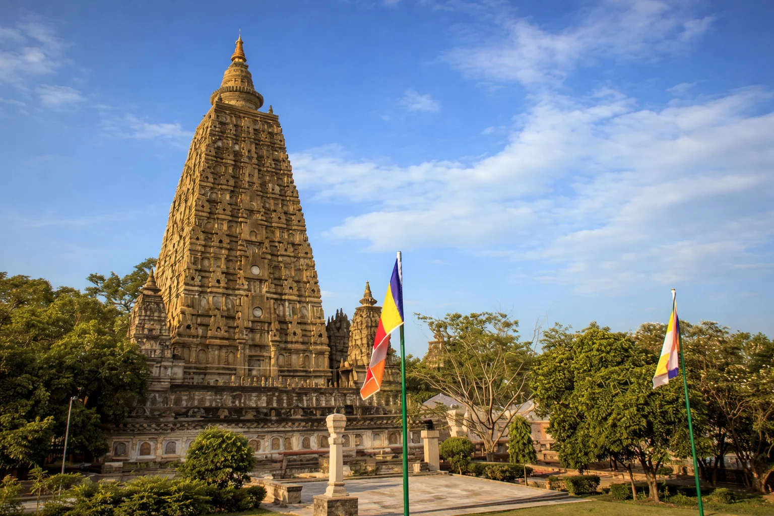 The UNESCO-listed Mahabodhi Temple complex in Bodh Gaya